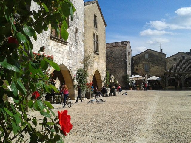 France, village square, medieval, architecture, beautiful